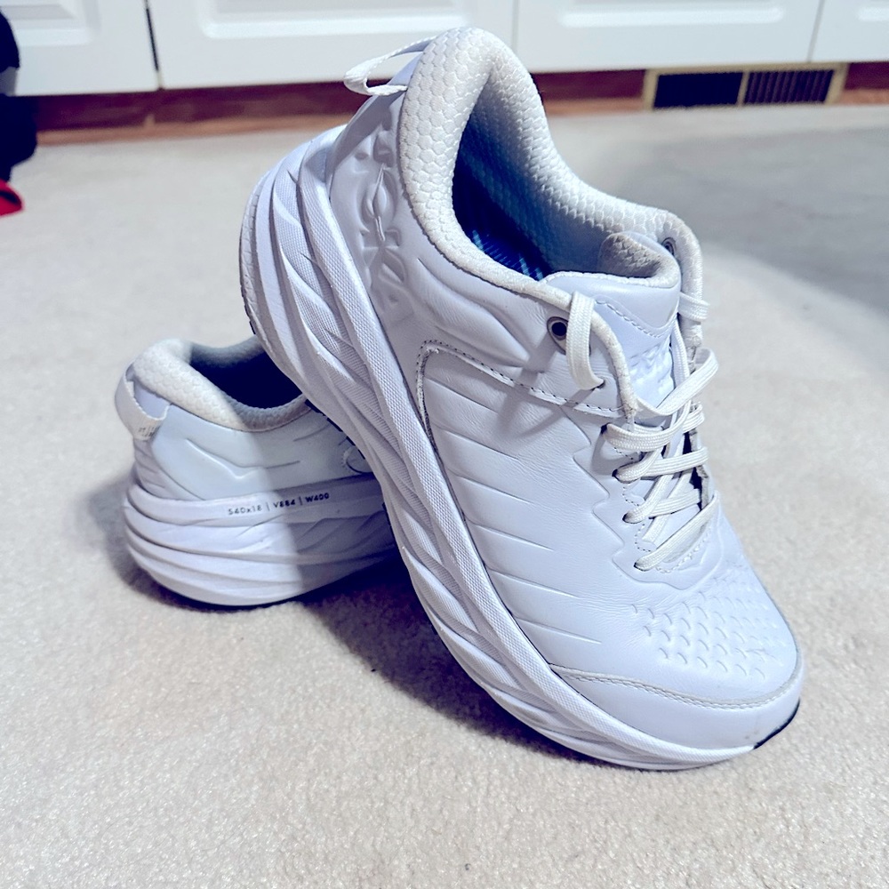 HOKA Bondi SR Leather Walking Shoes 9.5